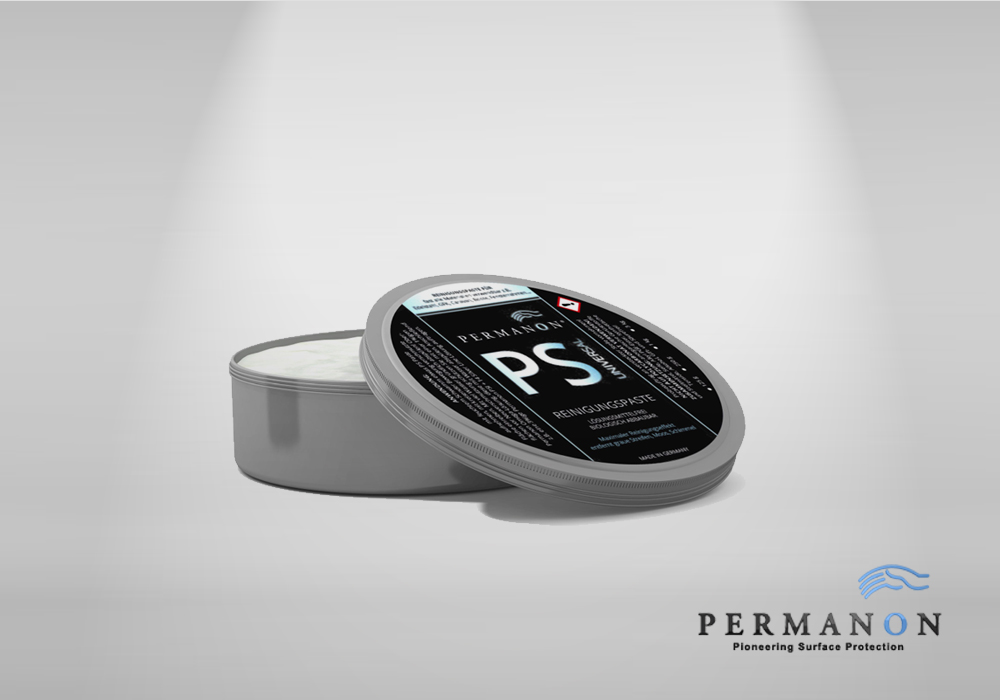 Permanon PS Universal cleaning paste tin with the Permanon logo